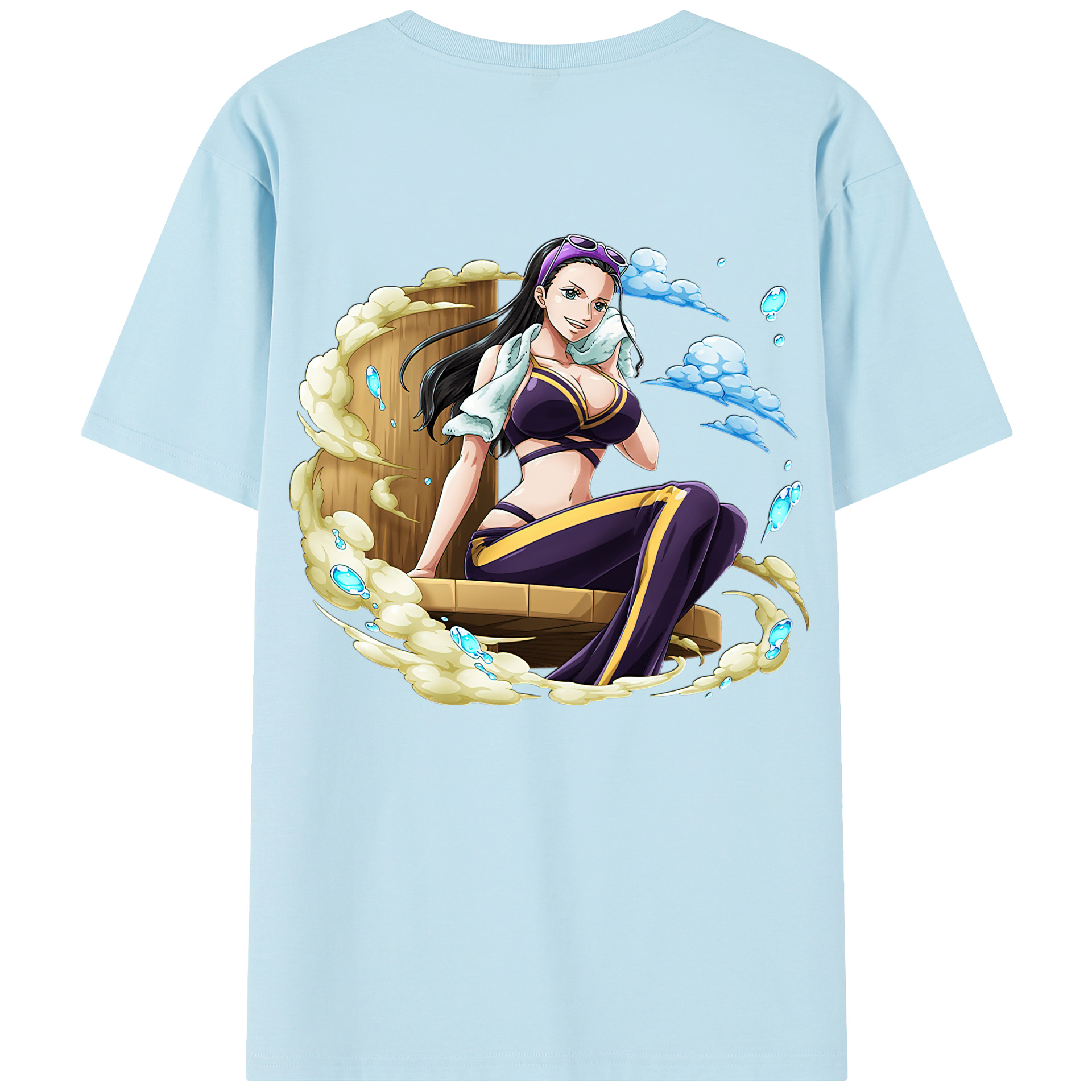 ワンピース ニコ・ロビン ONE PIECE Nico Robin 綿100％半袖Tシャツ（背面プリント）